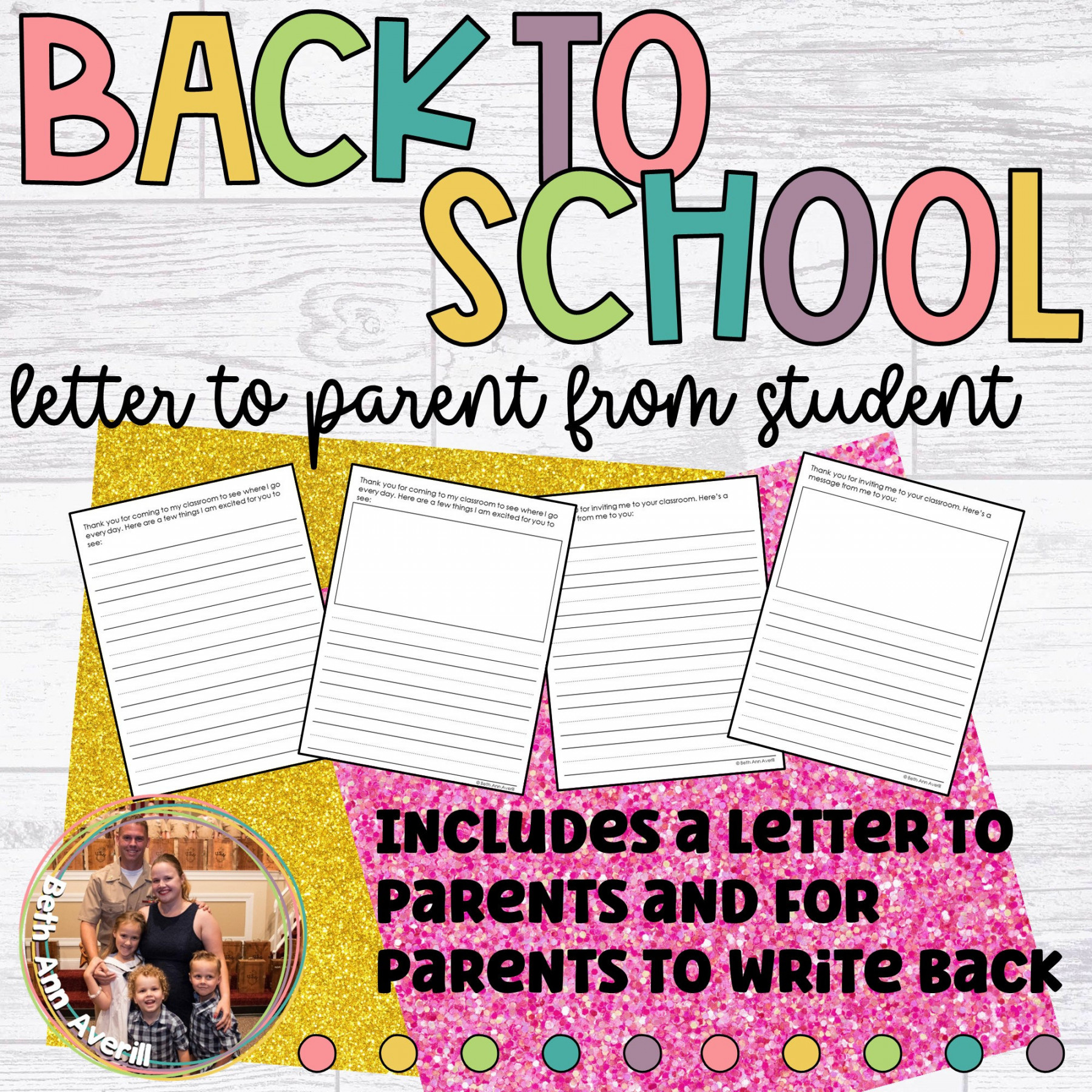 Back to School Night Letter to Parent From Student - Etsy