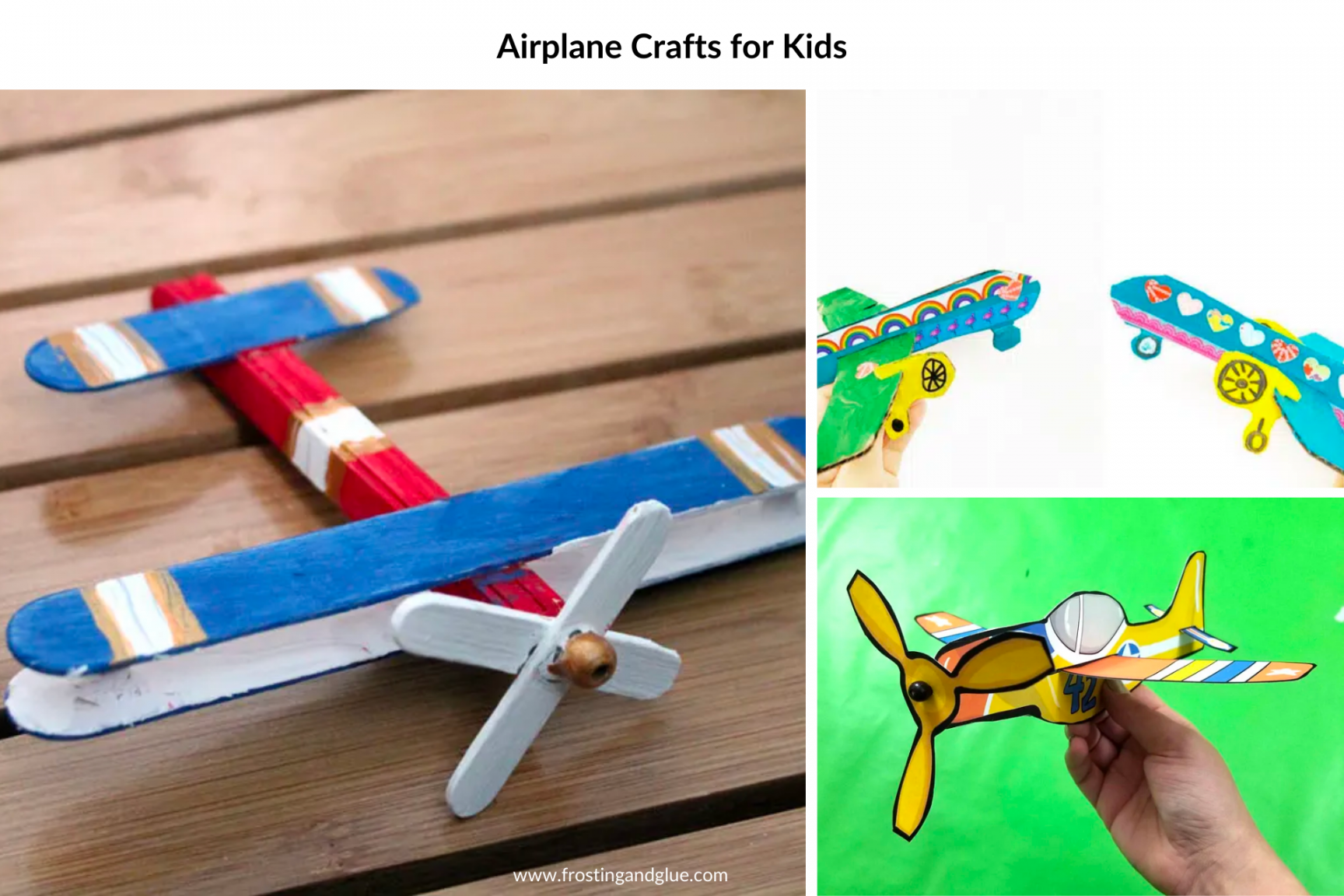 Best Airplane Crafts for Kids - Frosting and Glue- Easy crafts