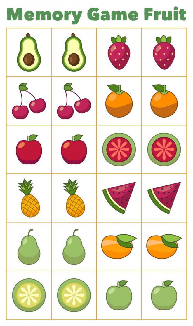 Best Food Memory Game Printable PDF for Free at Printablee