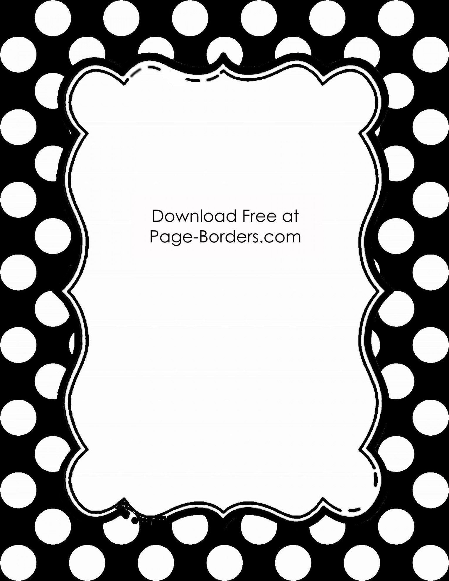 black and white polka dot border  Border templates, Clip art