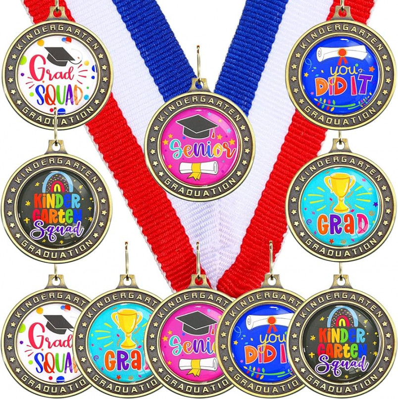 Bucherry Pack of  Metal Medals for Nursery Graduation Lockets