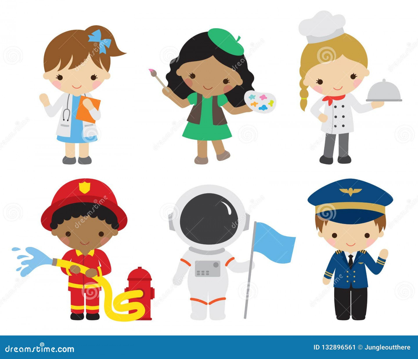 Careers Kids Stock Illustrations –  Careers Kids Stock