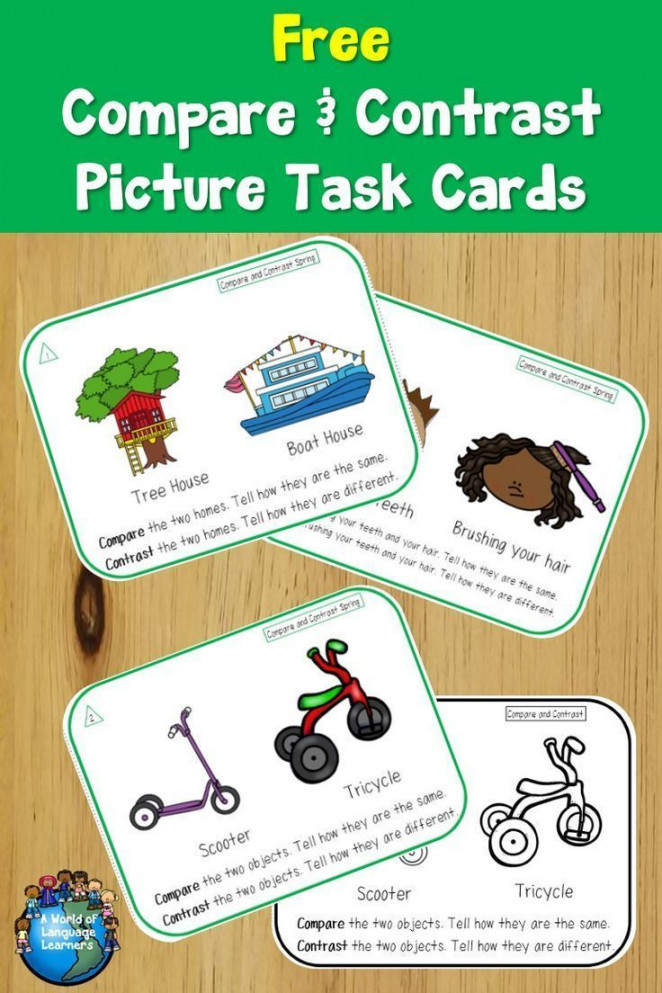 Categories/ Compare & Contrast ideas  speech and language