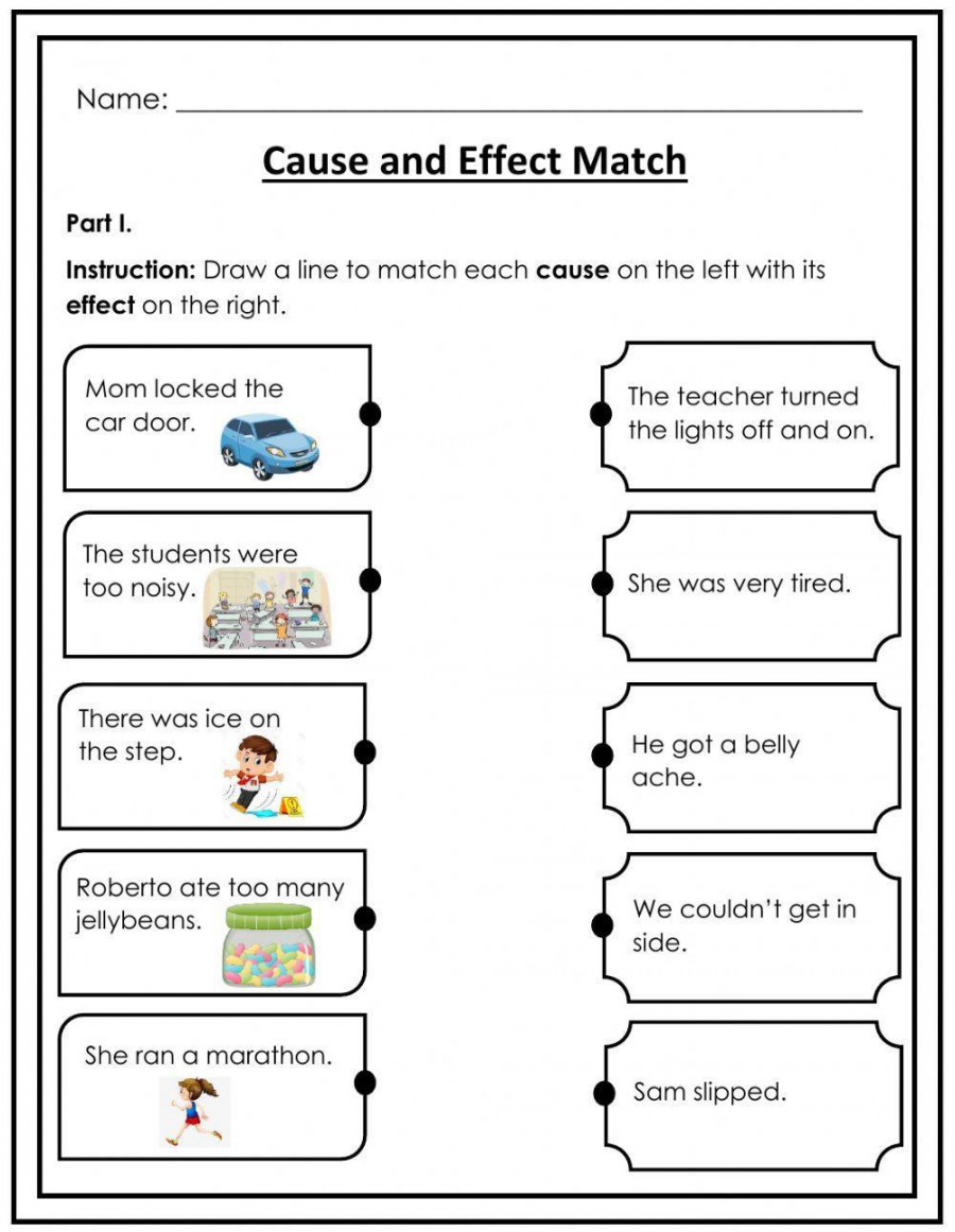 Cause and Effect Match interactive worksheet  Live Worksheets