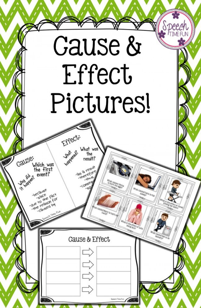 Cause and Effect Pictures  Speech therapy activities, Speech