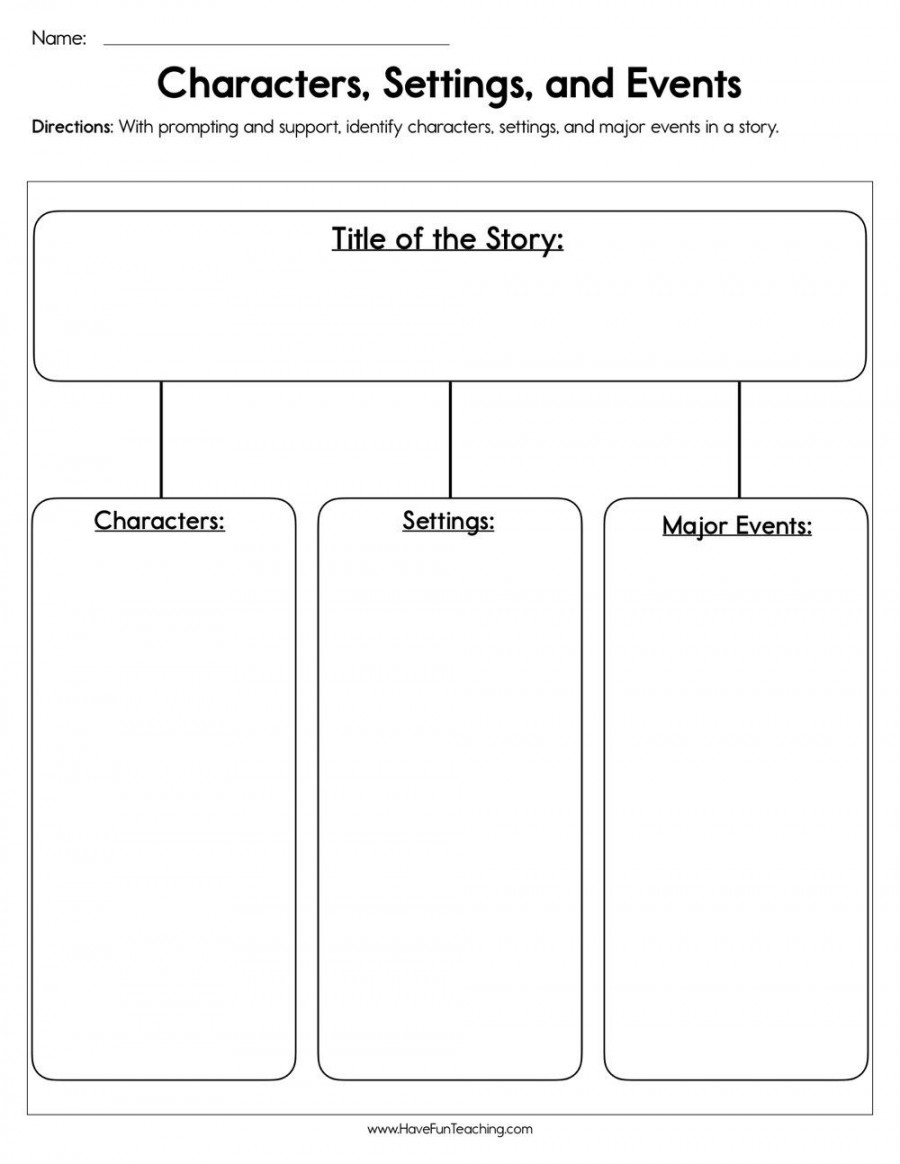 Characters, Settings, and Events Worksheet - Have Fun Teaching