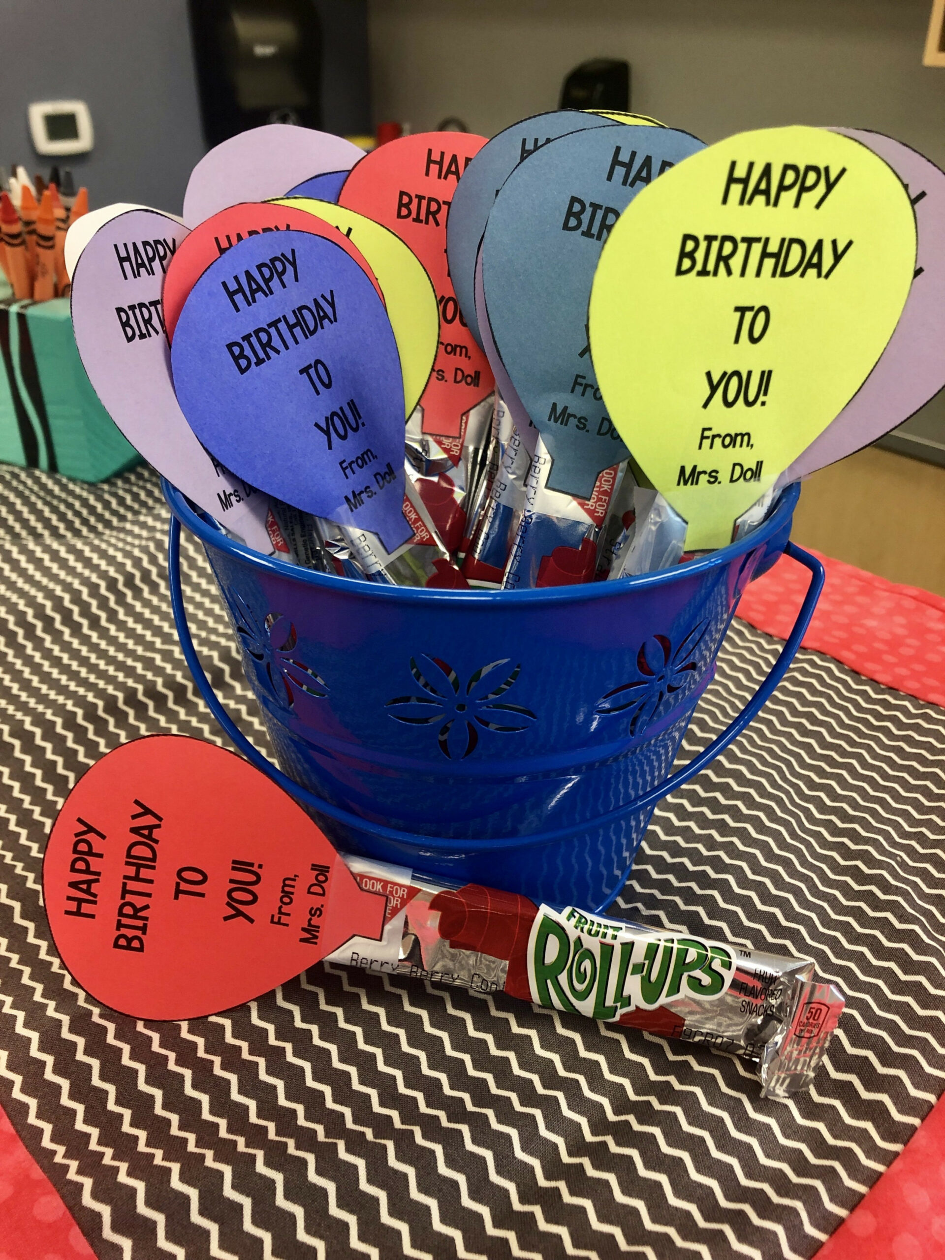 Classroom birthday gifts from teacher