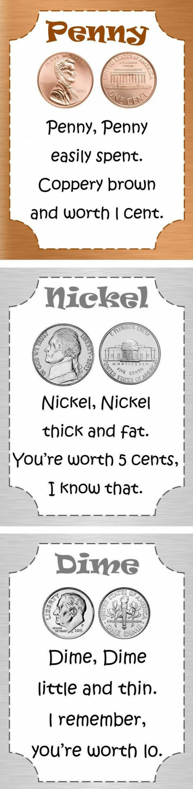 Coin Poems  Homeschool math, Preschool math, Kindergarten math