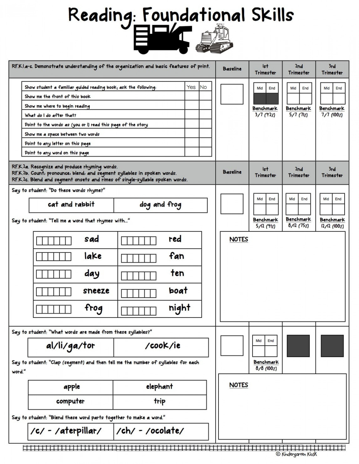 Common Core English/Language Arts Assessments:Kindergarten — Kindergarten  Kiosk