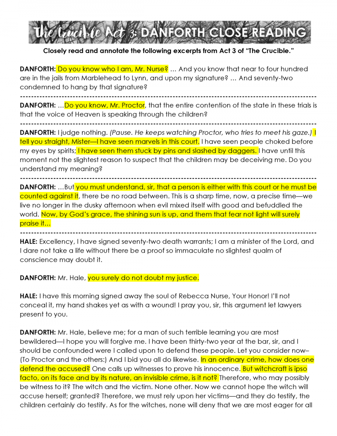 Copy of Original Crucible Act  Danforth Close Reading - Closely