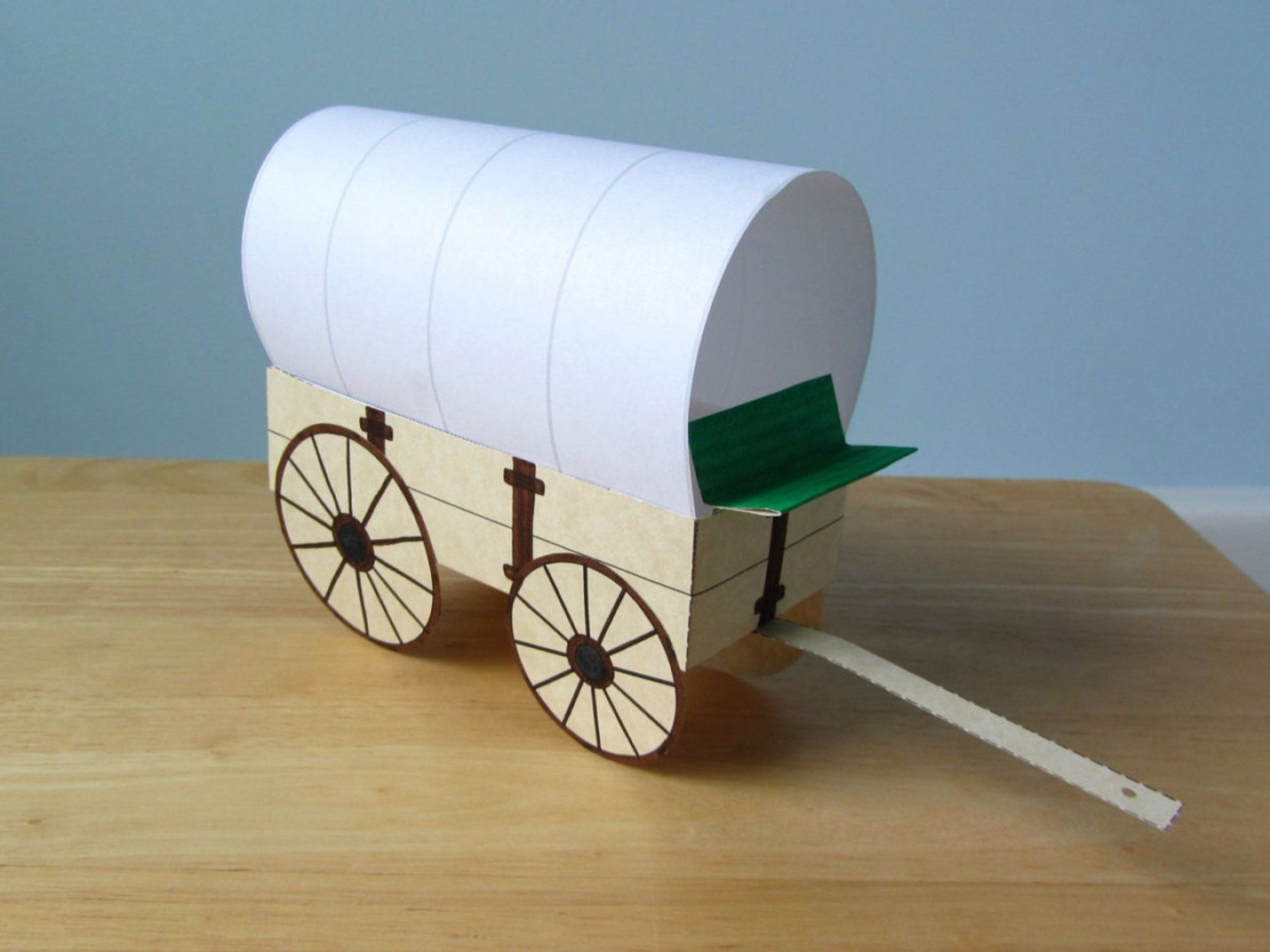 Covered Wagon Printable Papercraft - Etsy  Covered wagon project