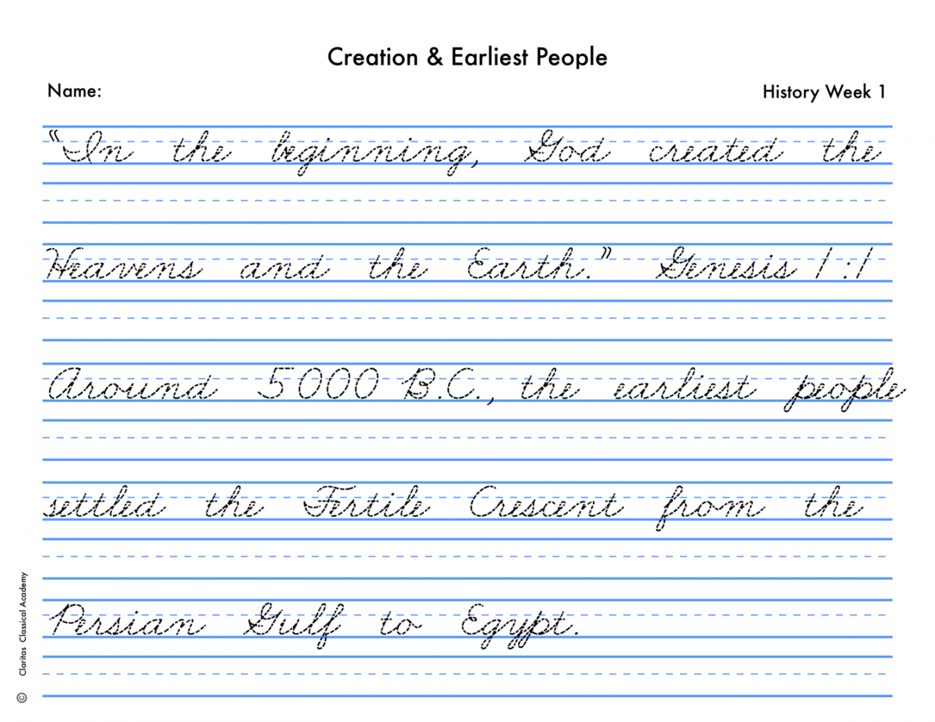 Cycle  Cursive Handwriting Sheets: PDF Download — Claritas Publishing