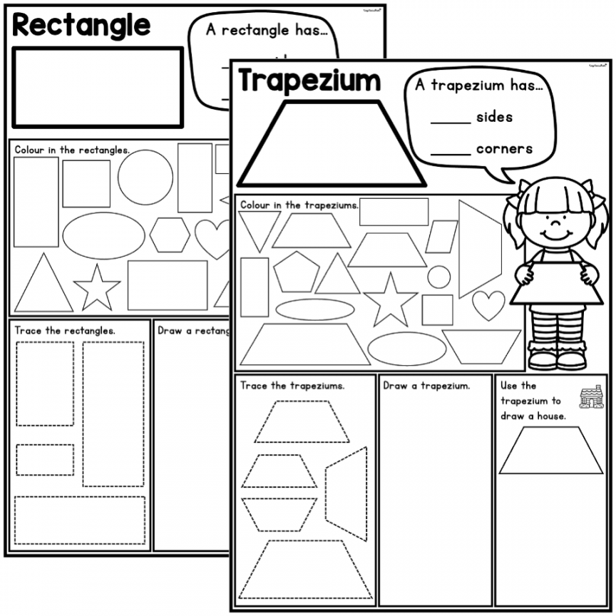 D Shapes: Attributes Worksheets – Top Teacher