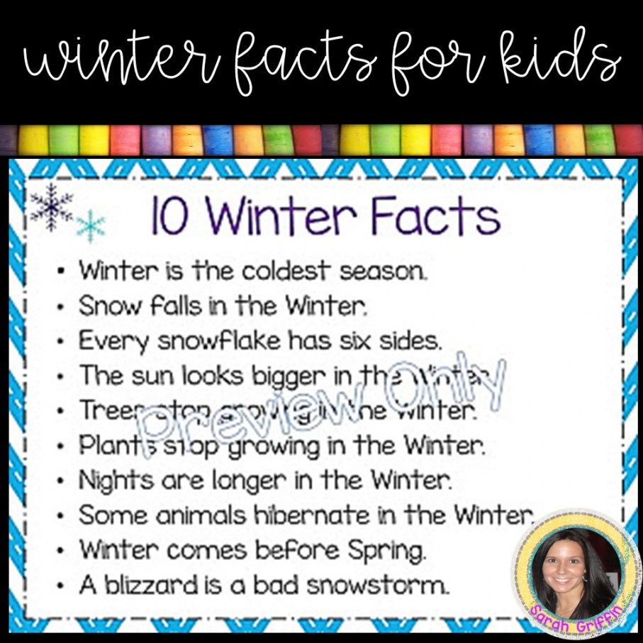 Daughters and Kindergarten:  Winter Facts for Kids