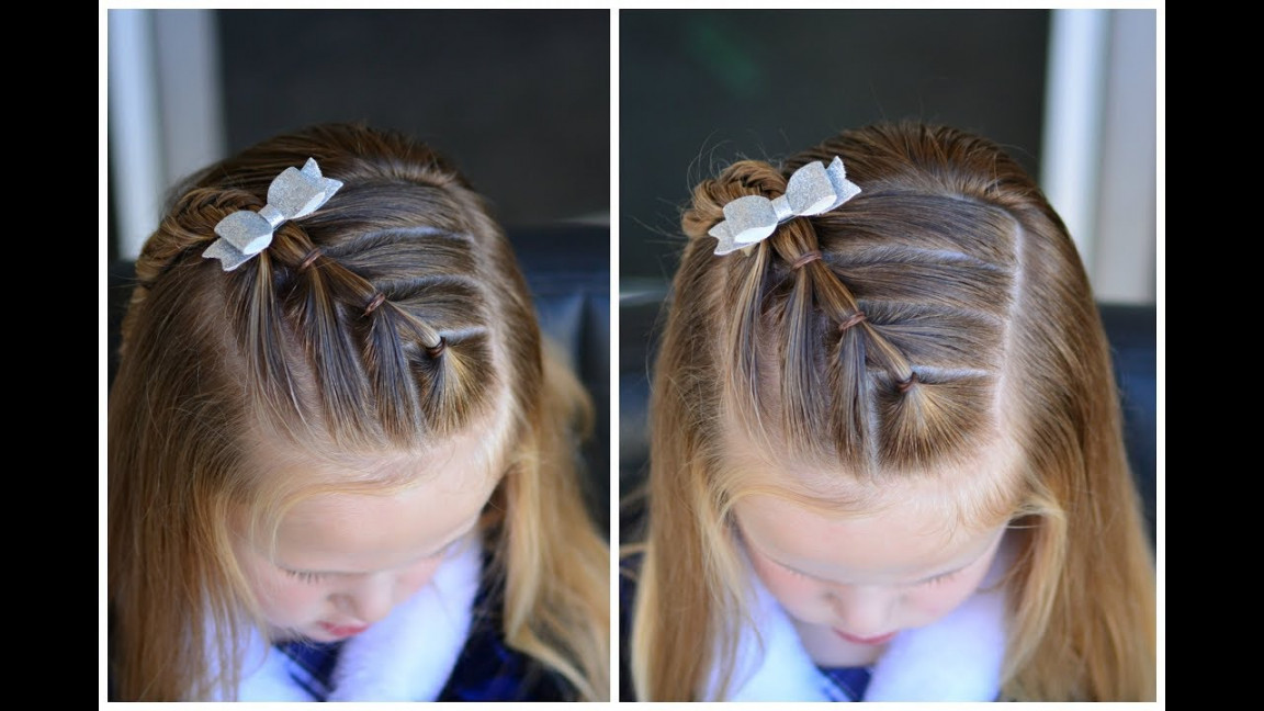 Diagonal Arrow Ponytails  Quick Preschool Hairstyles