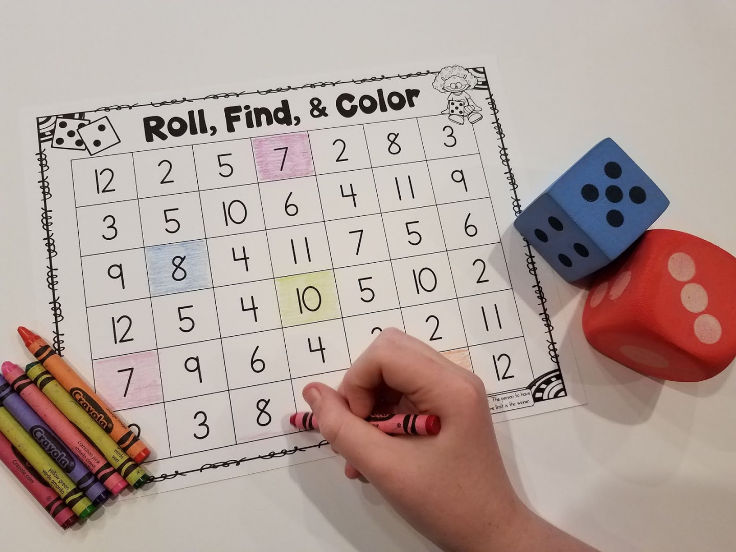 Dice Games for Kindergarten Math  Mrs