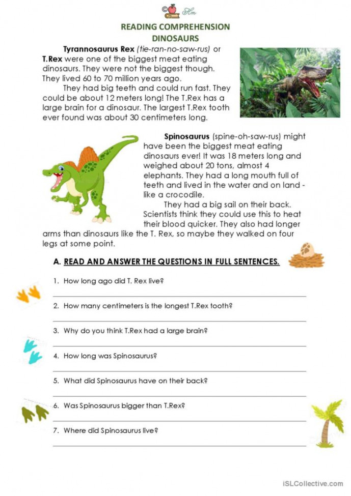 DINOSAURS : English ESL worksheets pdf & doc