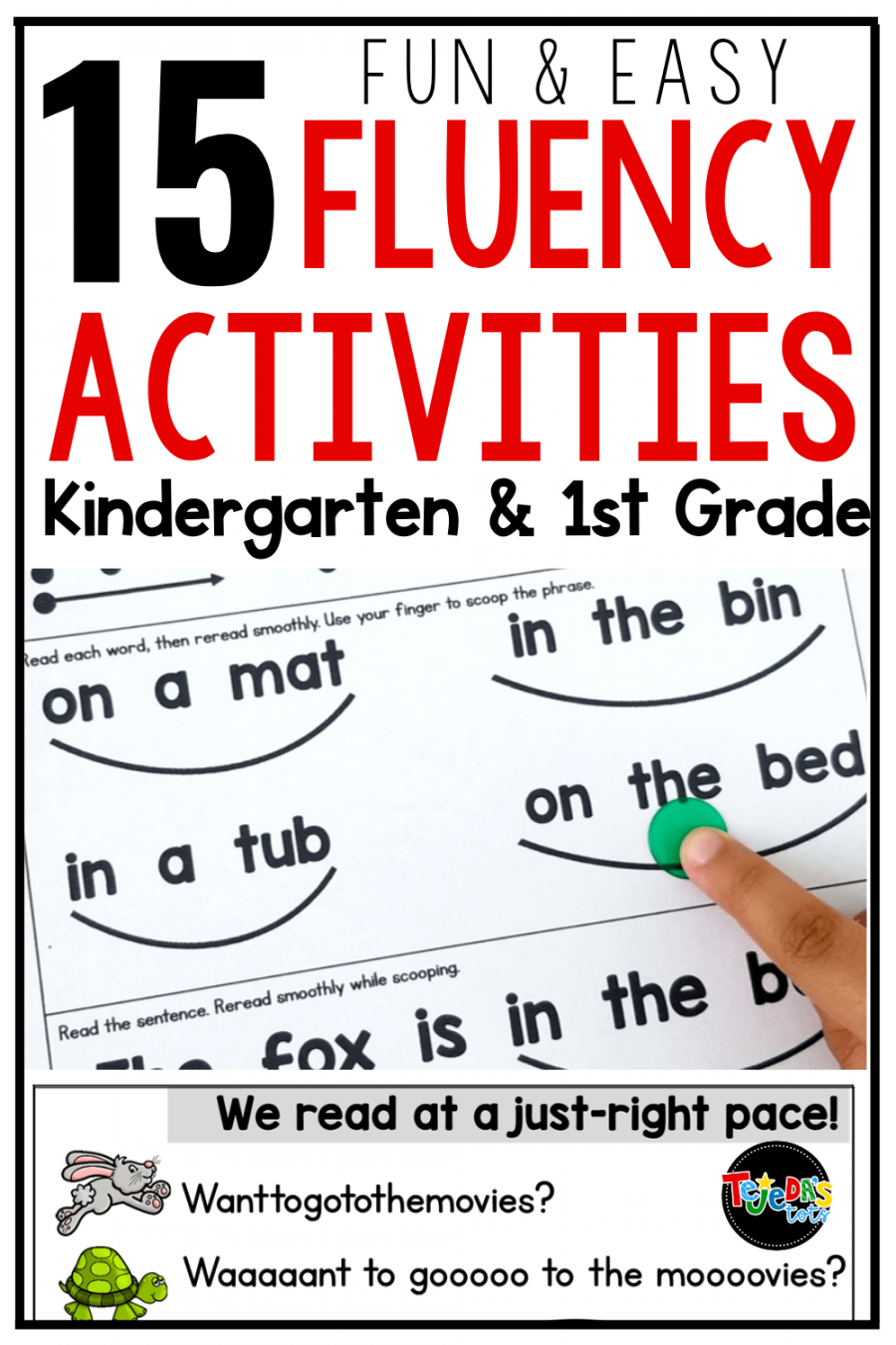 Easy Activities to Increase Fluency - Tejeda