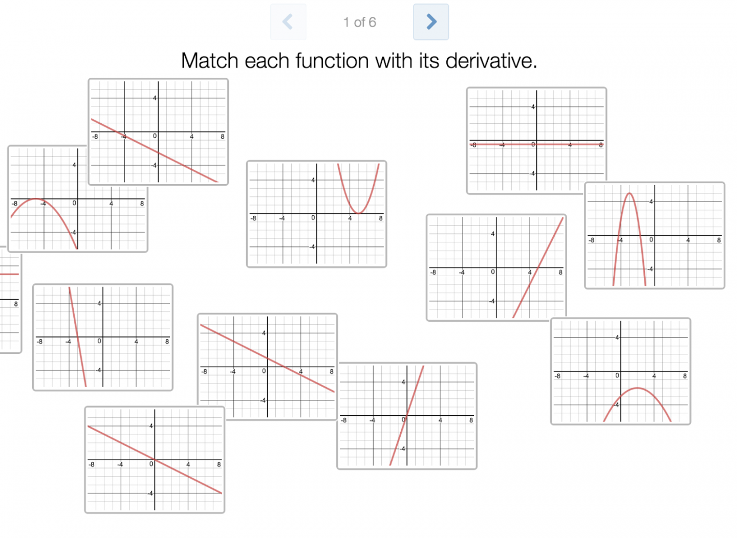 Engaging Math: Derivative Matching Cards