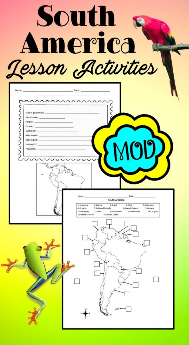 Enrich your unit about South America today with these MODIFIED