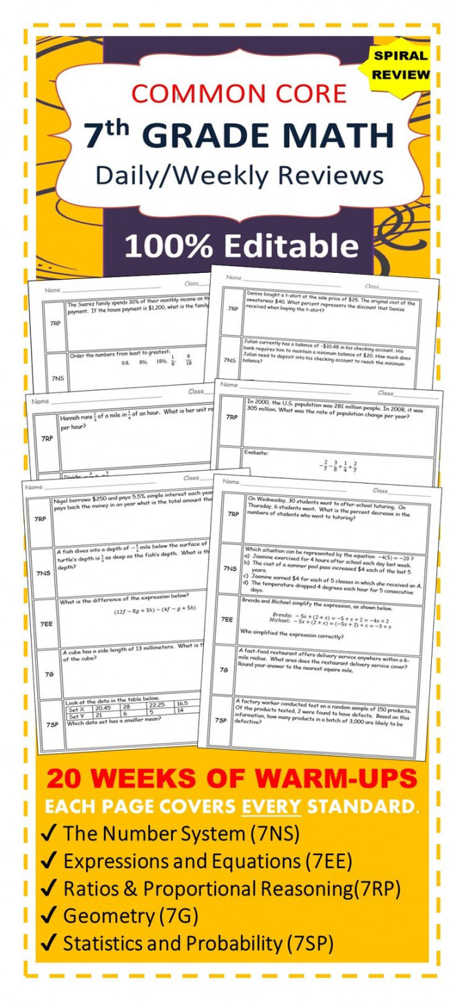 Exceeding the CORE: th Grade Daily / Weekly Spiral Math Review