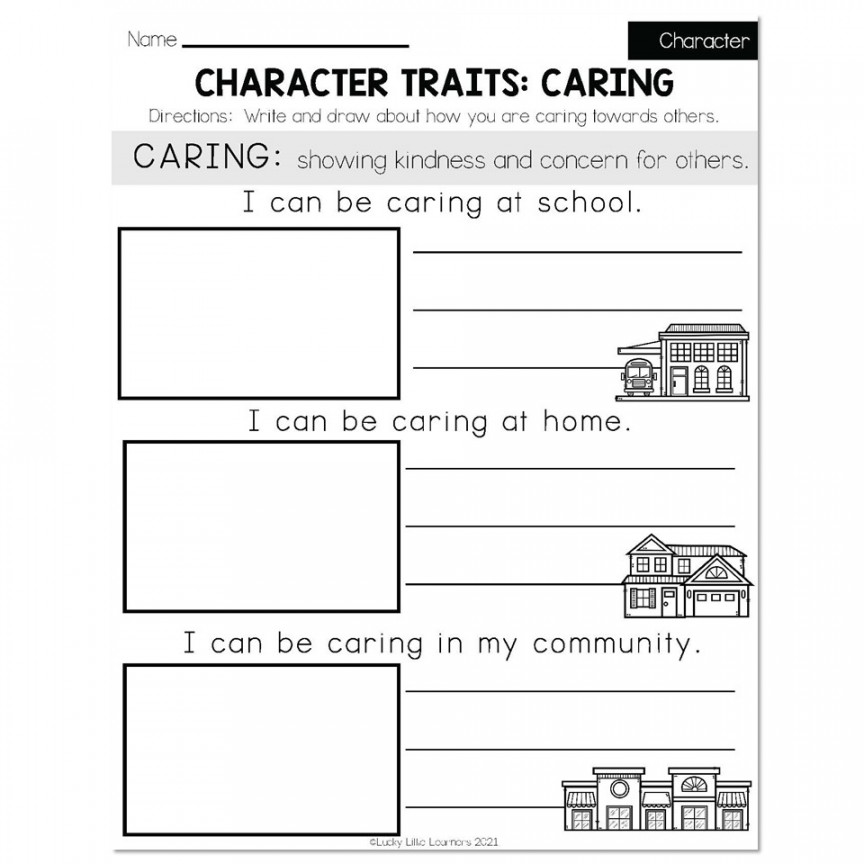 Fall - Early Finishers nd Grade - Character Trait - Caring