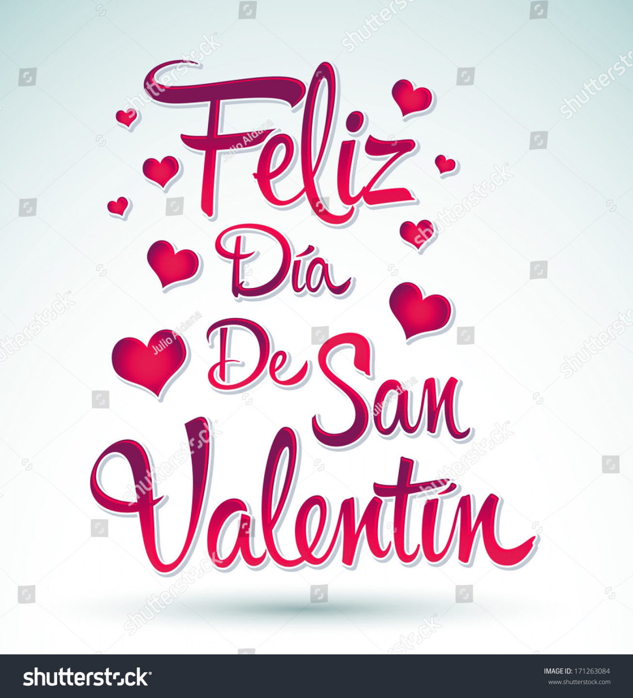 Feliz Dia de San Valentin -: Stock-Vektorgrafik (Lizenzfrei