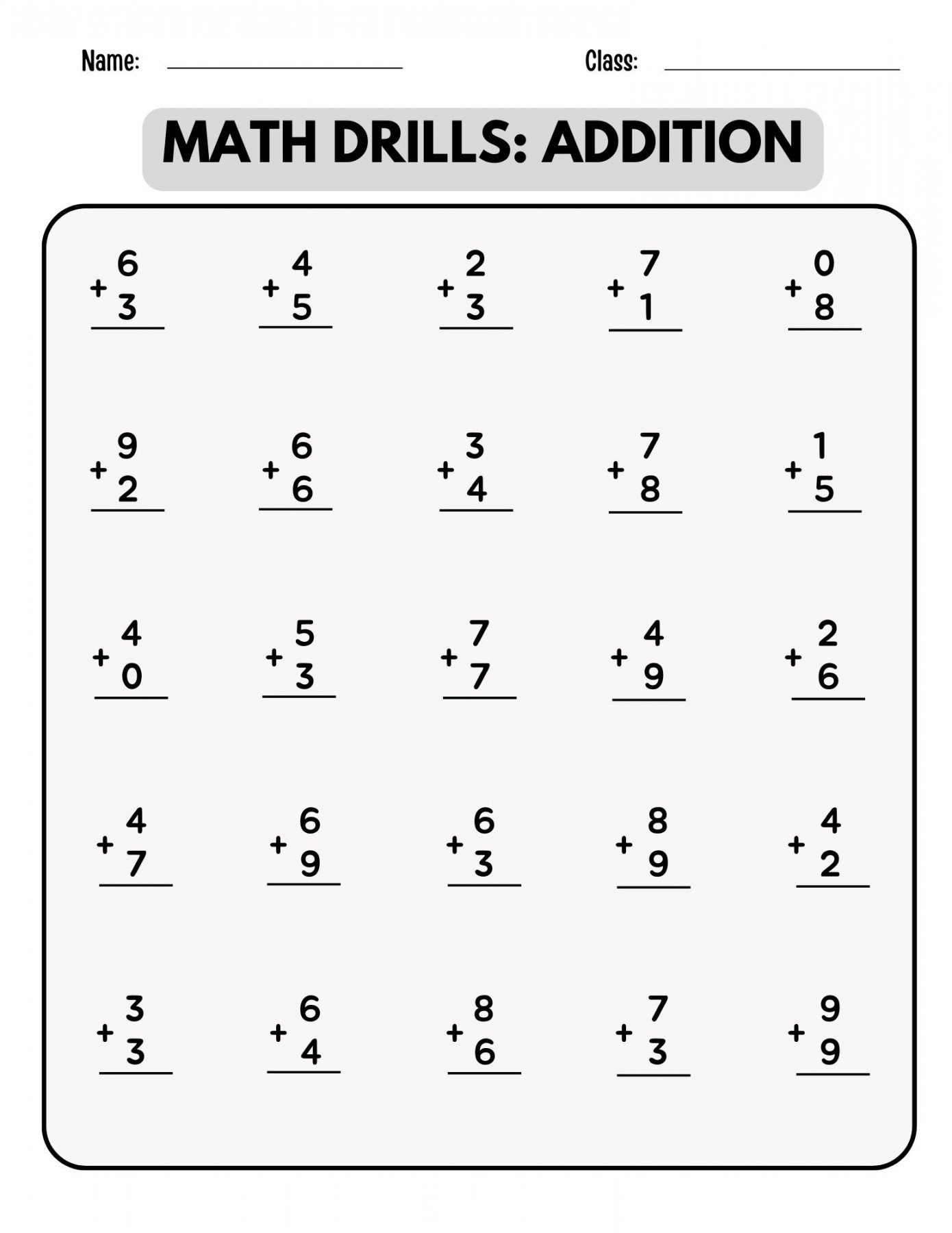 First Grade Addition & Subtraction Worksheets Activities - Math -Place Value