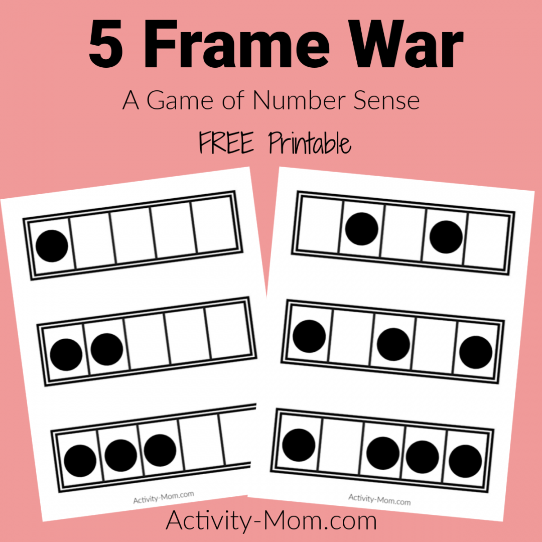 Five Frame War - A Kindergarten Math Game (printable) - The