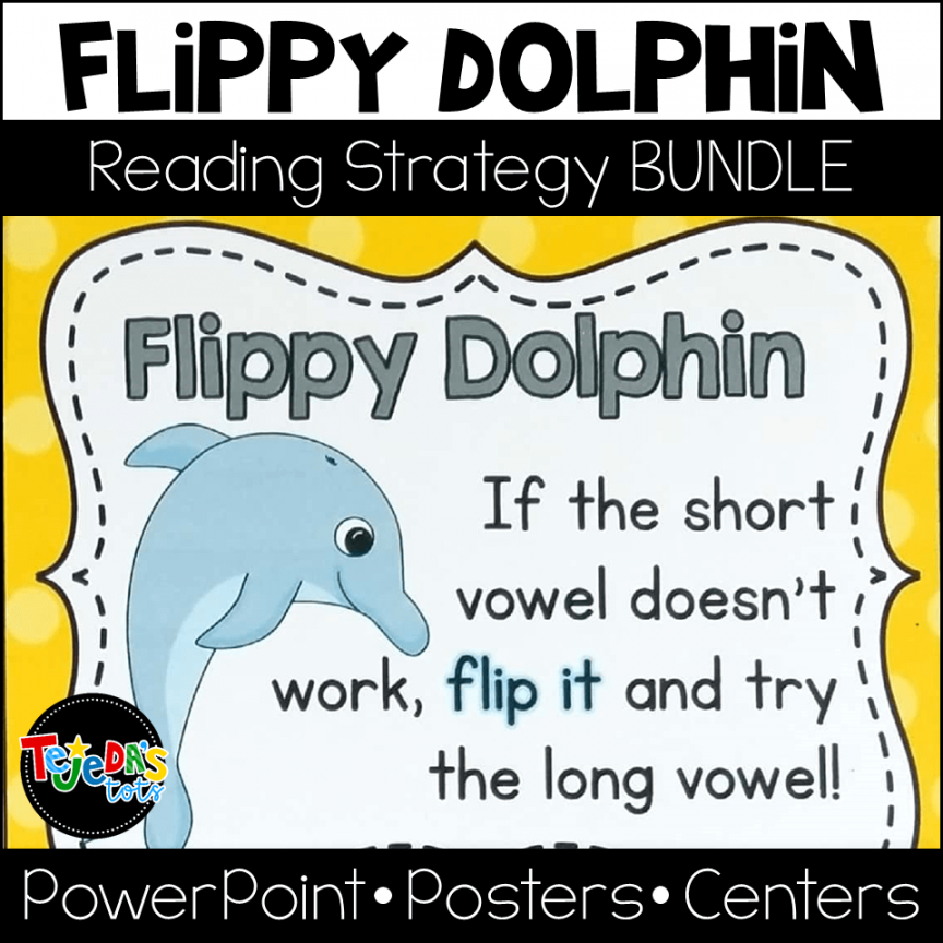 Flippy Dolphin Reading Strategy: Lesson Plan, Center, PowerPoint: CC  Aligned!