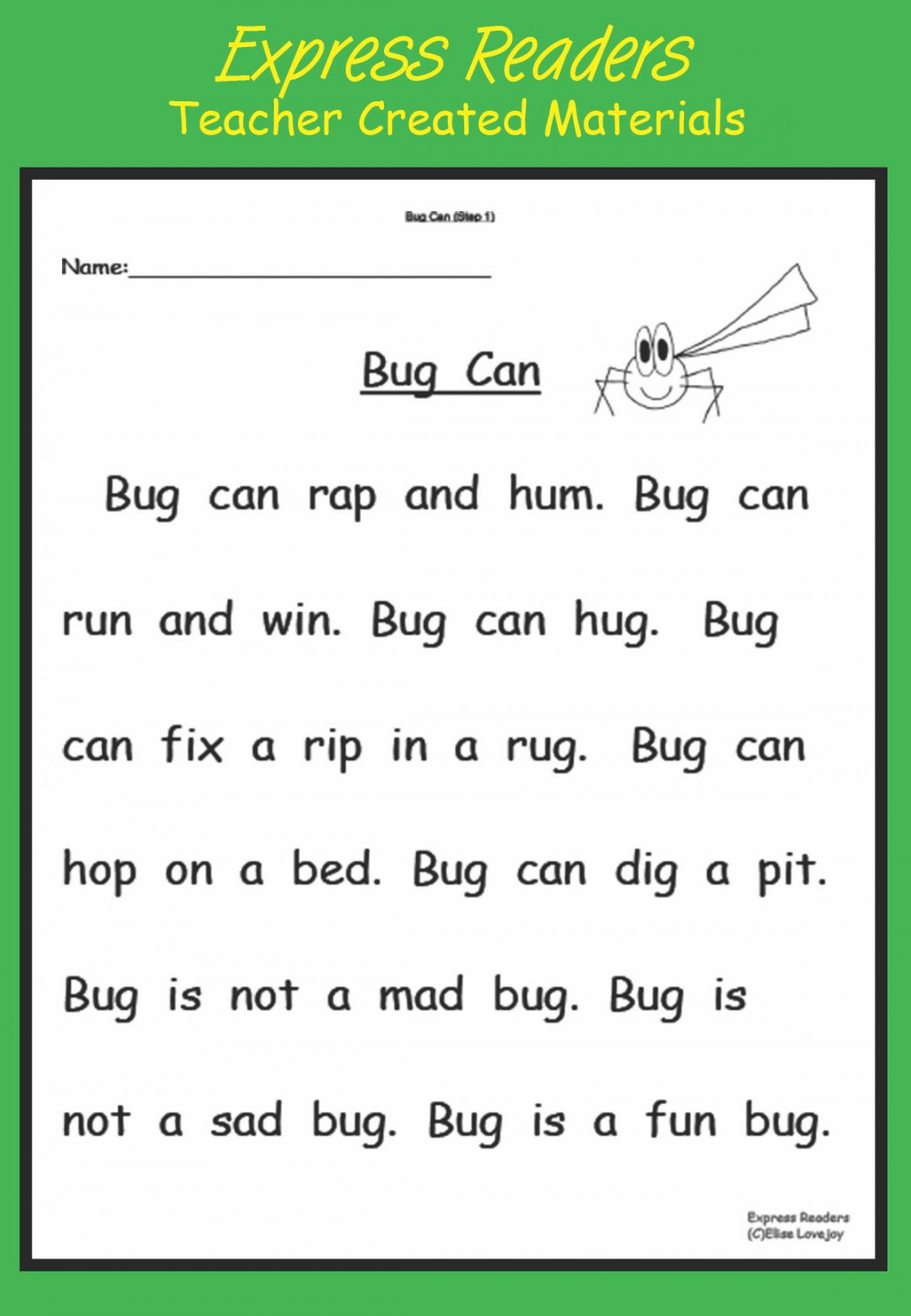 FREE CVC word short story  Kindergarten reading activities, Cvc