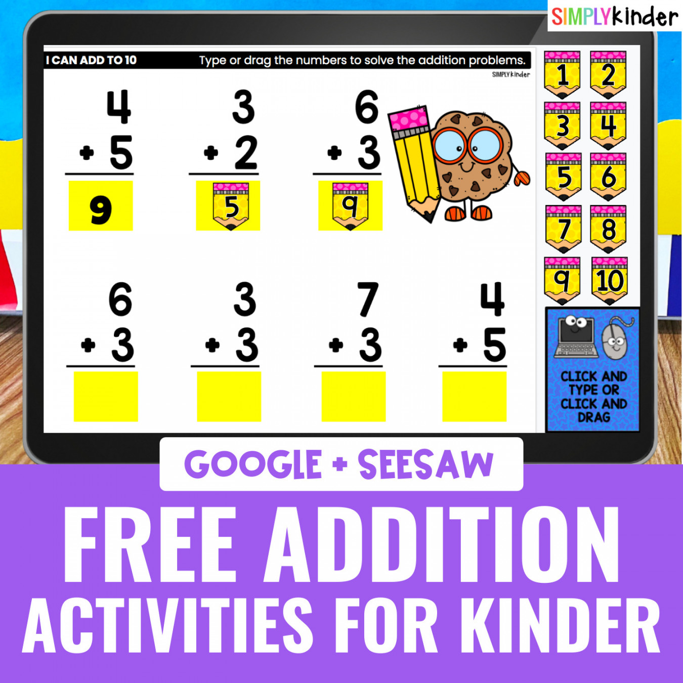 Free Digital Addition Activities for Kindergarten - Simply Kinder