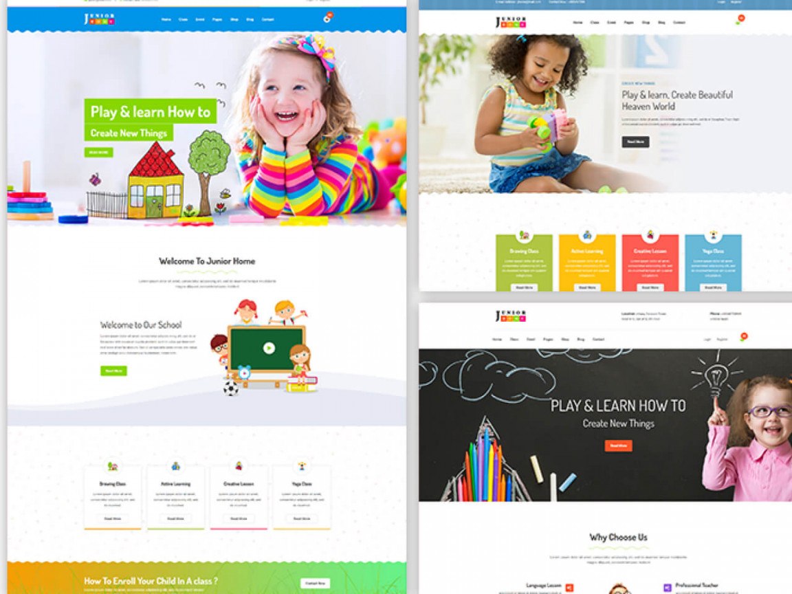 + Free HTML Website Templates For Kindergarten - TemplatesJungle