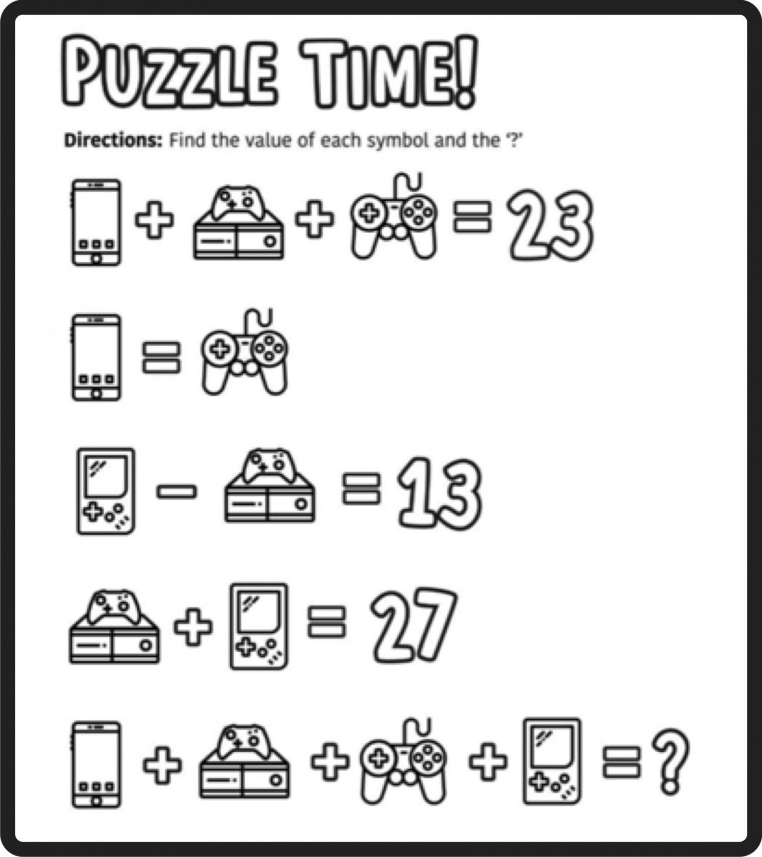 Free Math Puzzles — Mashup Math