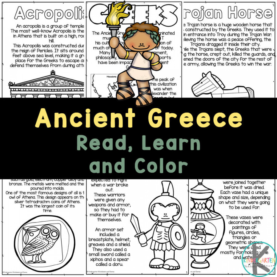 FREE Printable Ancient Greece History Coloring Pages