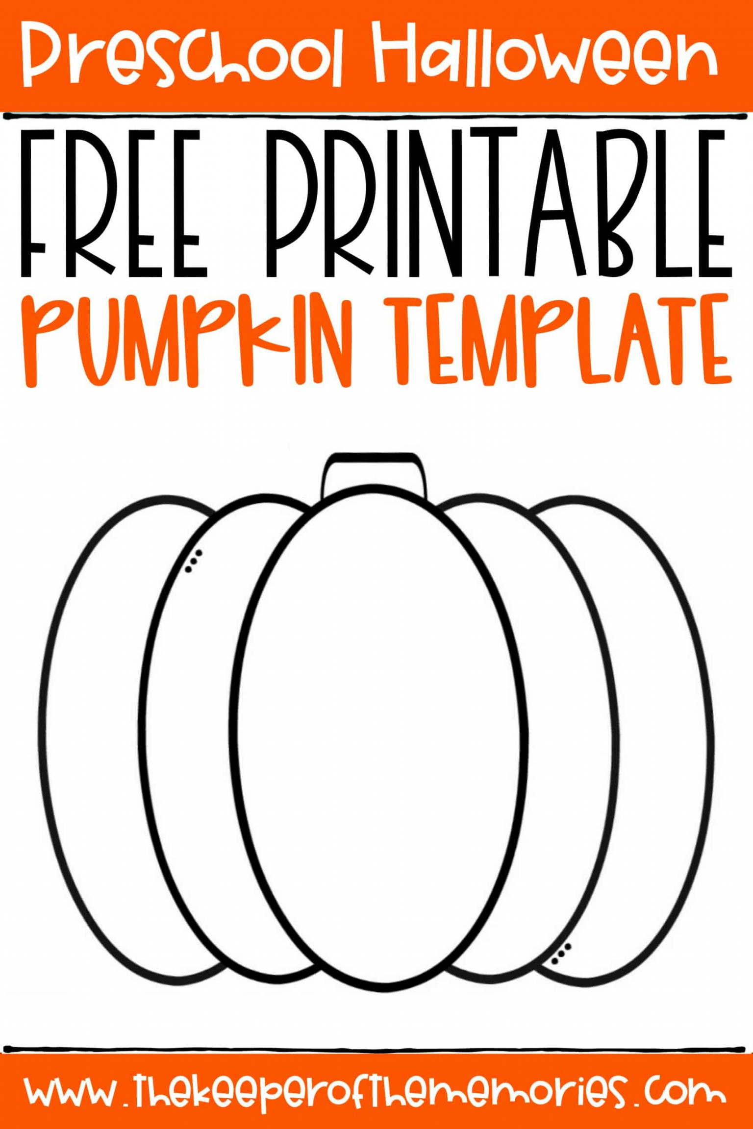 Free Printable Pumpkin Template - The Keeper of the Memories