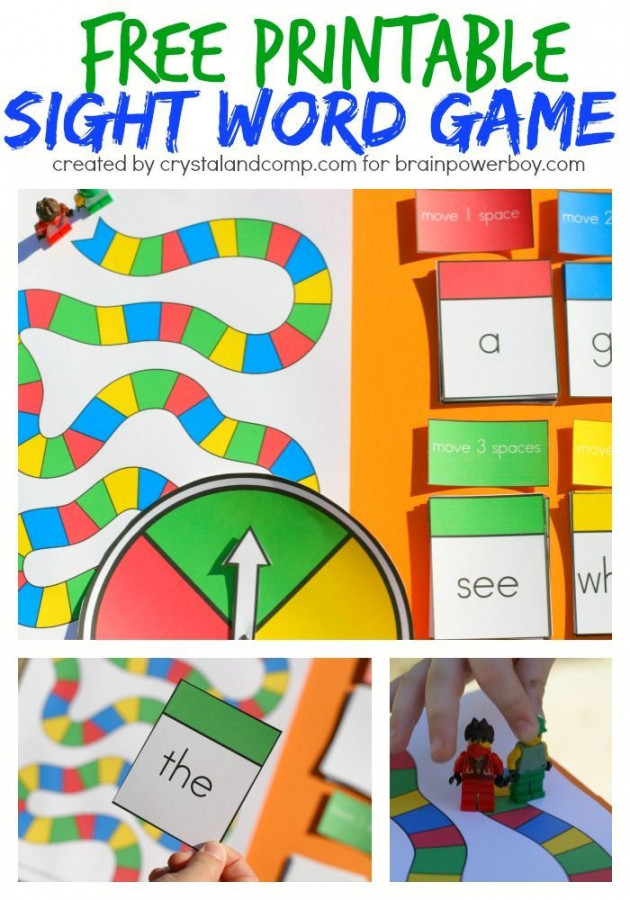 Free Printable Sight Word Game  Sight words, Sight words