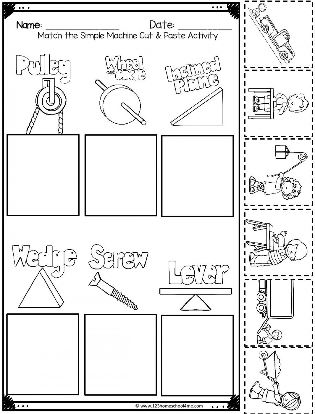 FREE Simple Machines Worksheet -  Homeschool  Me