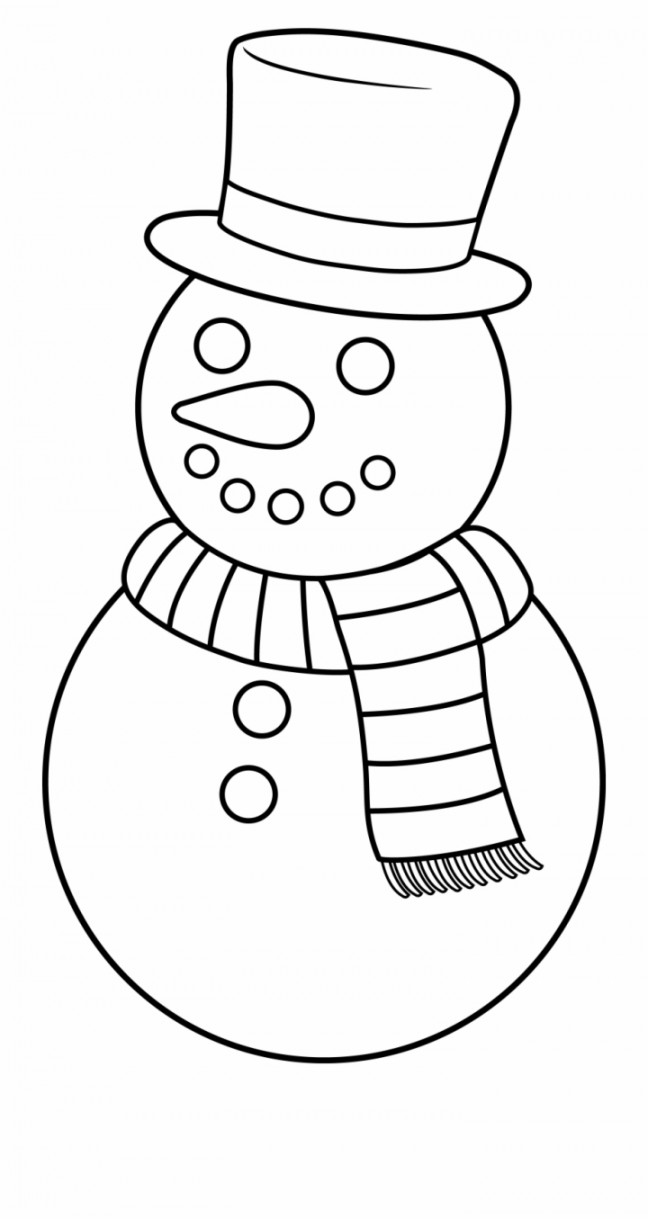 Free: Snowman Clipart Outline - Snow Man Clip Art Black And White