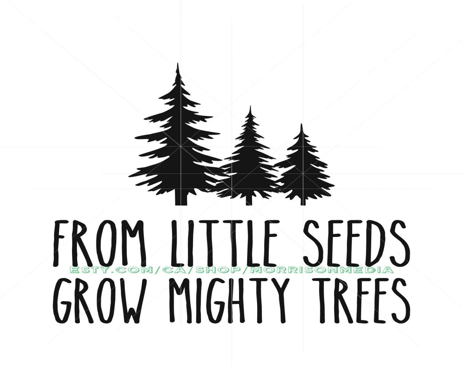 From Little Seeds Grow Mighty Trees SVG druckbarer digitaler - Etsy