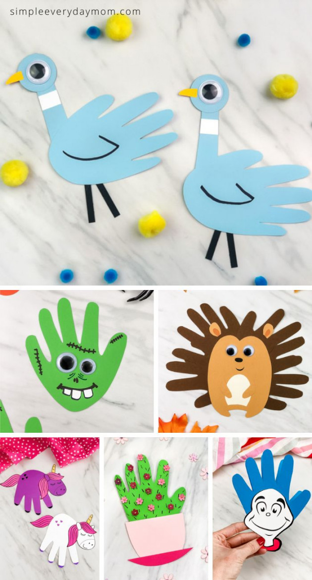 Fun Handprint Crafts For Kids [Free Templates]  Craft