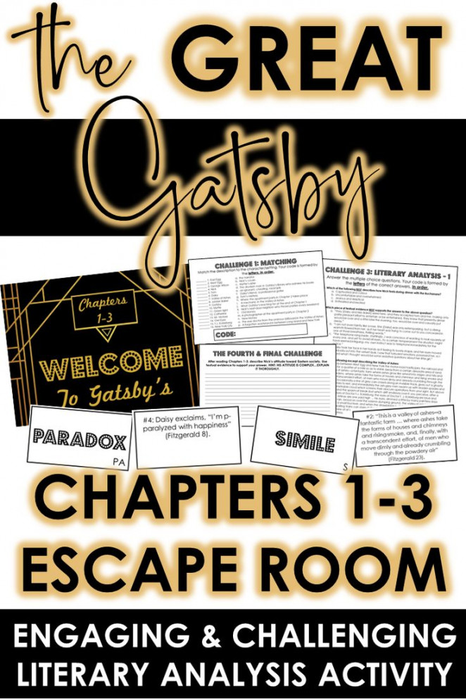 Gatsby Chapters - Escape Room: Engaging Activity to Practice