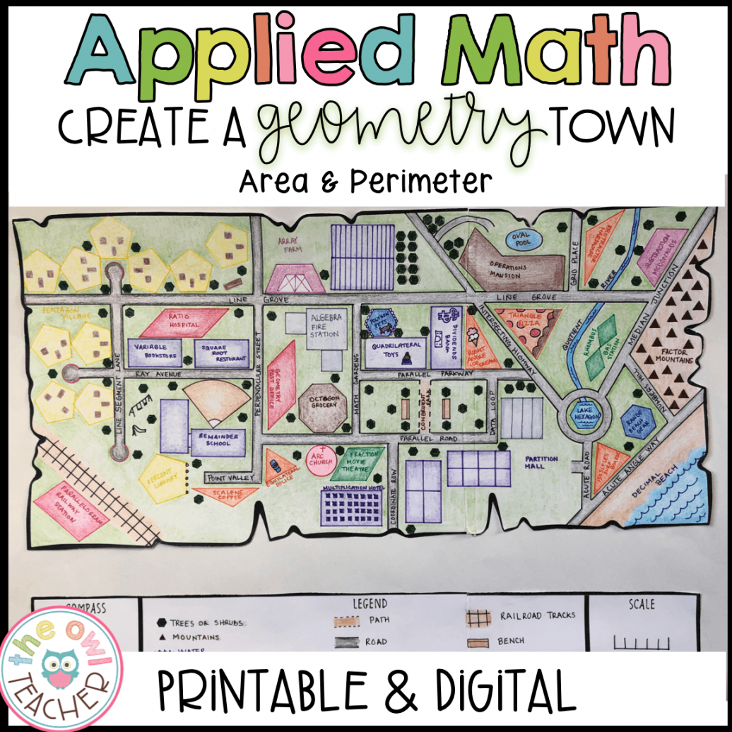 Geometry Town Project Based Learning Printable & Digital (Google