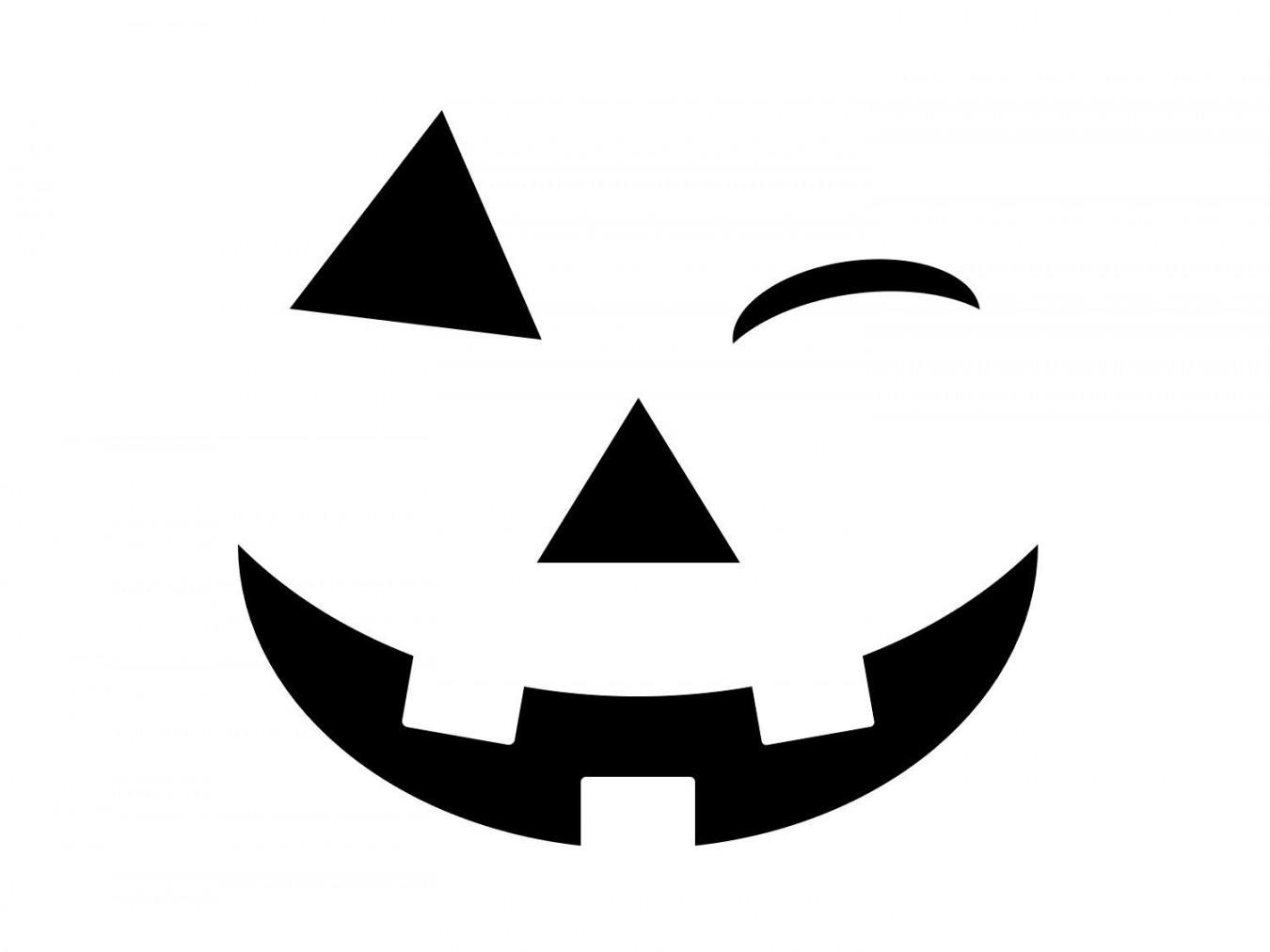 Halloween Clip-art With Easy Black & White Smiling Carved - Etsy