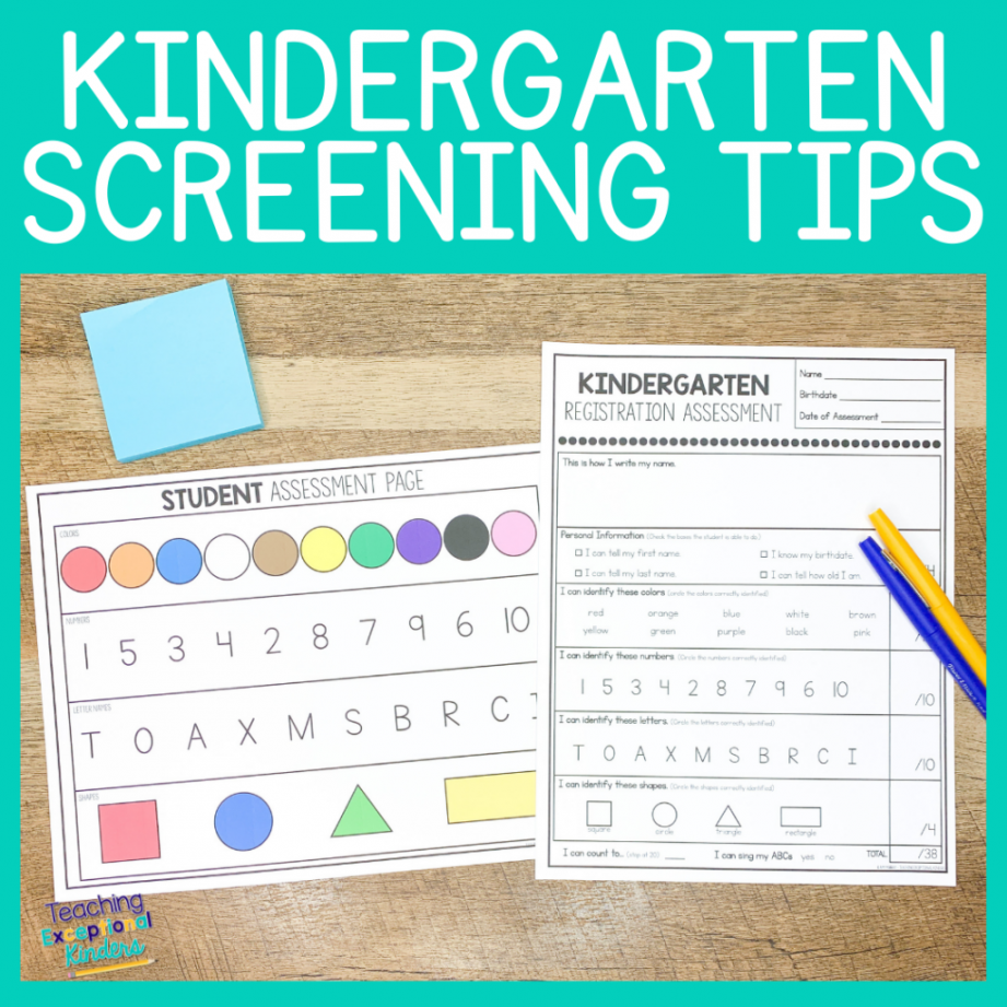 Helpful Tips for Kindergarten Screening - Teaching Exceptional Kinders