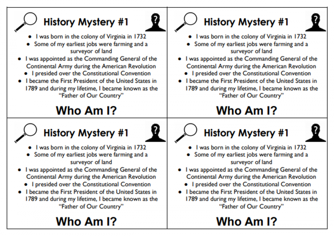 History Mystery - th Grade Social Studies STAAR Scavenger Hunt