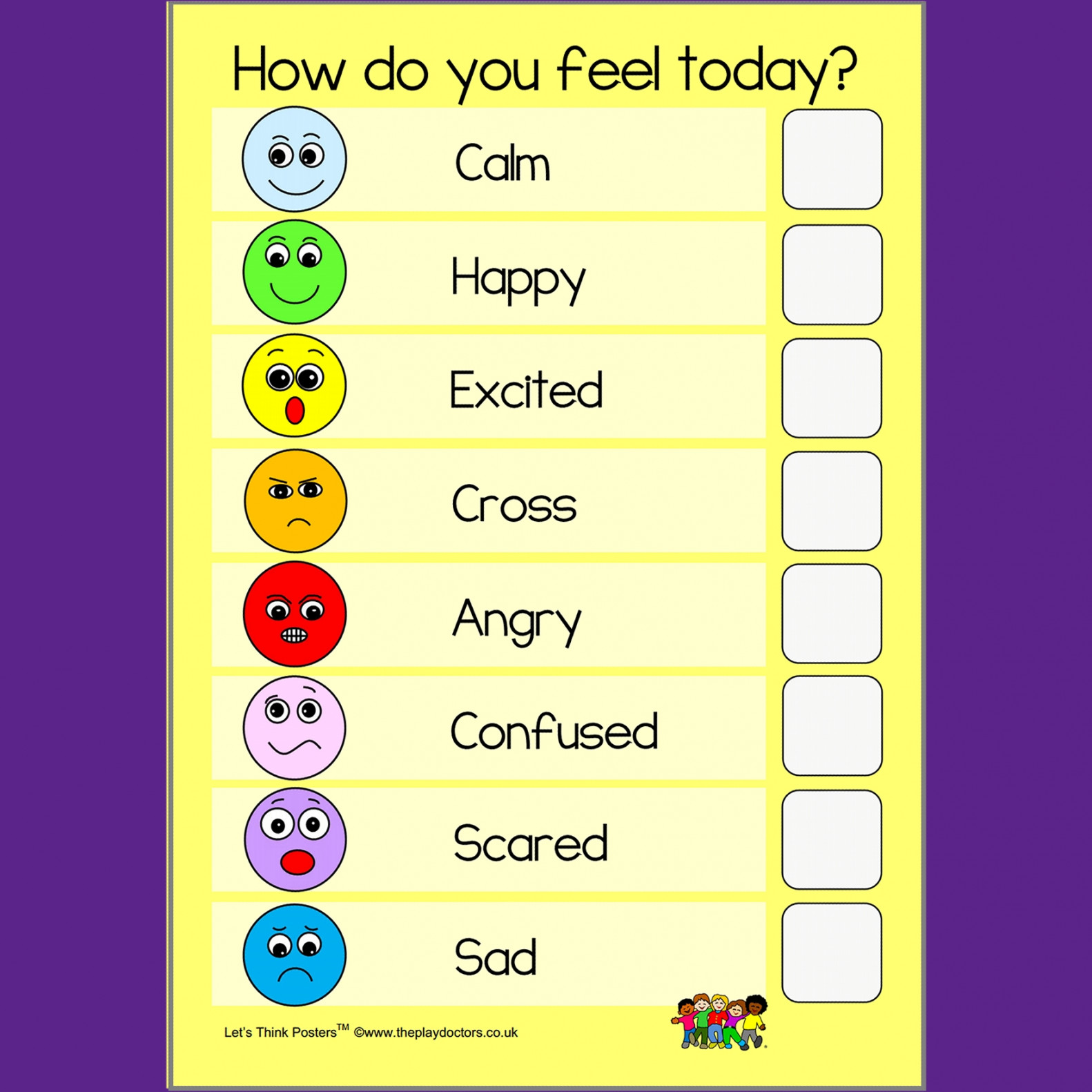 How Do You Feel Today? Emotions Poster - The Play Doctors