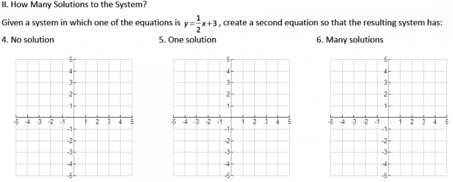 how many solutions to a system  Easing the Hurry Syndrome