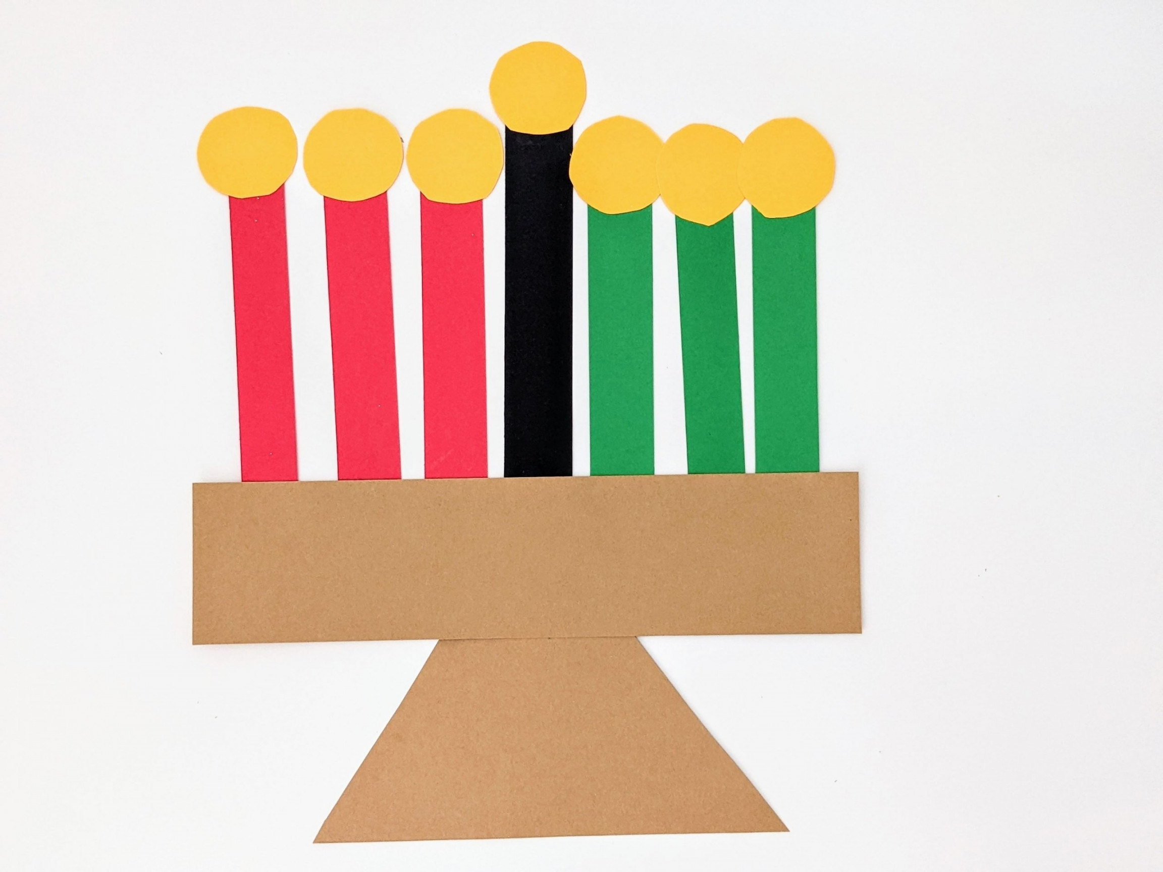 How To Make A Simple Kwanzaa Kinara Shapes Craft