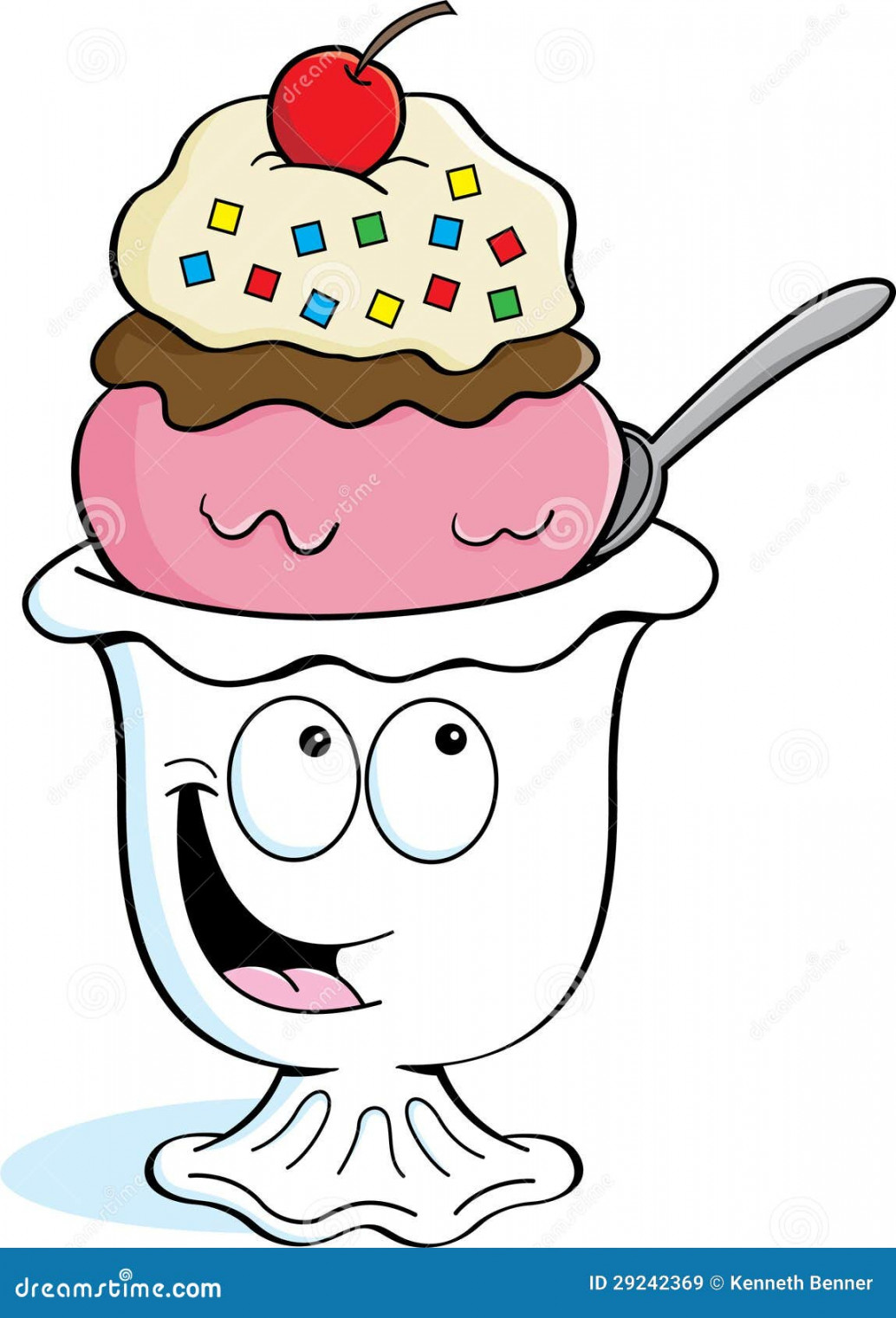 Ice Cream Sundae Clip Art Stock Illustrations –  Ice Cream